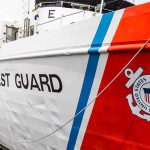 U.S. Coast Guard ship docked at pier