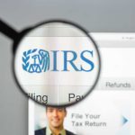 Magnifying glass over IRS website