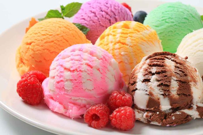 122596918 featured image Assorted ice cream scoops with raspberries on a plate.