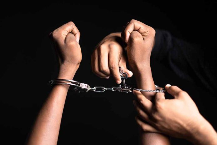 2160794121 featured image Handling handcuffs and unlocking with a key