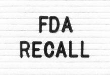 FDA recall on white background