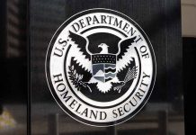 US Department of Homeland Security emblem on wall