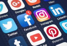 Social media app icons displayed on a smartphone screen