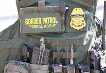 Border Patrol vest with gear and communication equipment
