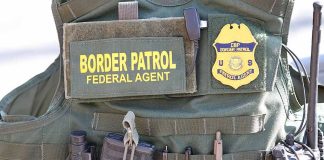 Border Patrol vest with gear and communication equipment