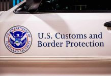 US Customs and Border Protection vehicle logo and text