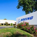 Boeing office building and sign with logo