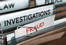 Files labeled investigations and Fraud in folder