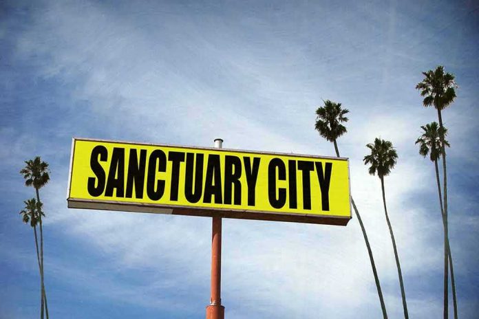 1021778260 featured image Sanctuary City sign with palm trees and sky