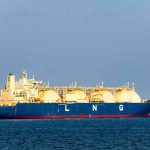 LNG tanker ship sailing on open sea