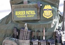 Border Patrol vest with gear and communication equipment