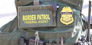 Border Patrol vest with gear and communication equipment
