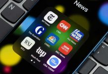 News app icons on a smartphone screen